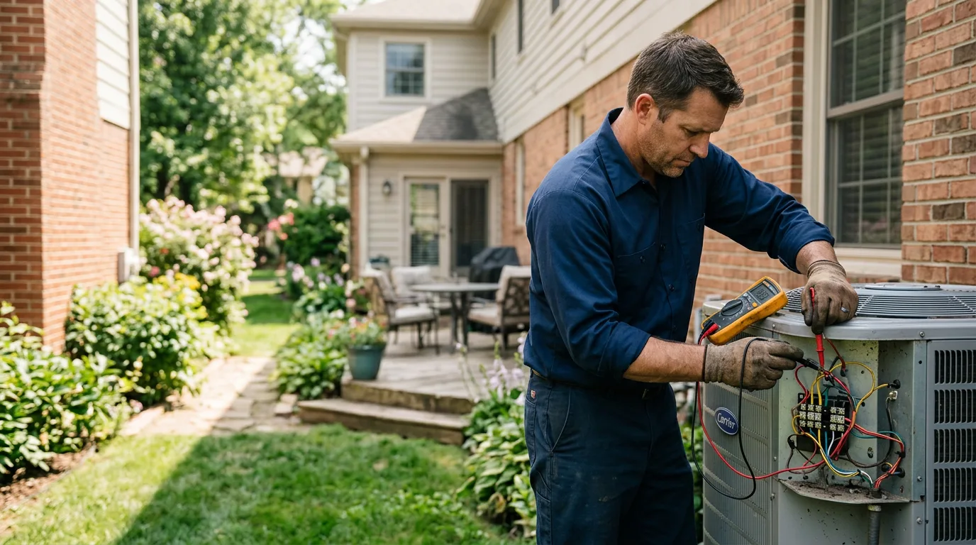 HVAC technician working near Cora, WY